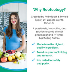 Rootcology pills on a tray suggest easy daily dosing for cognitive clarity.