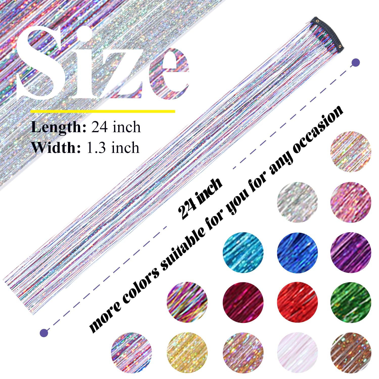 Rootoo Dreamy color tinsel kit ideal for Christmas and parties.