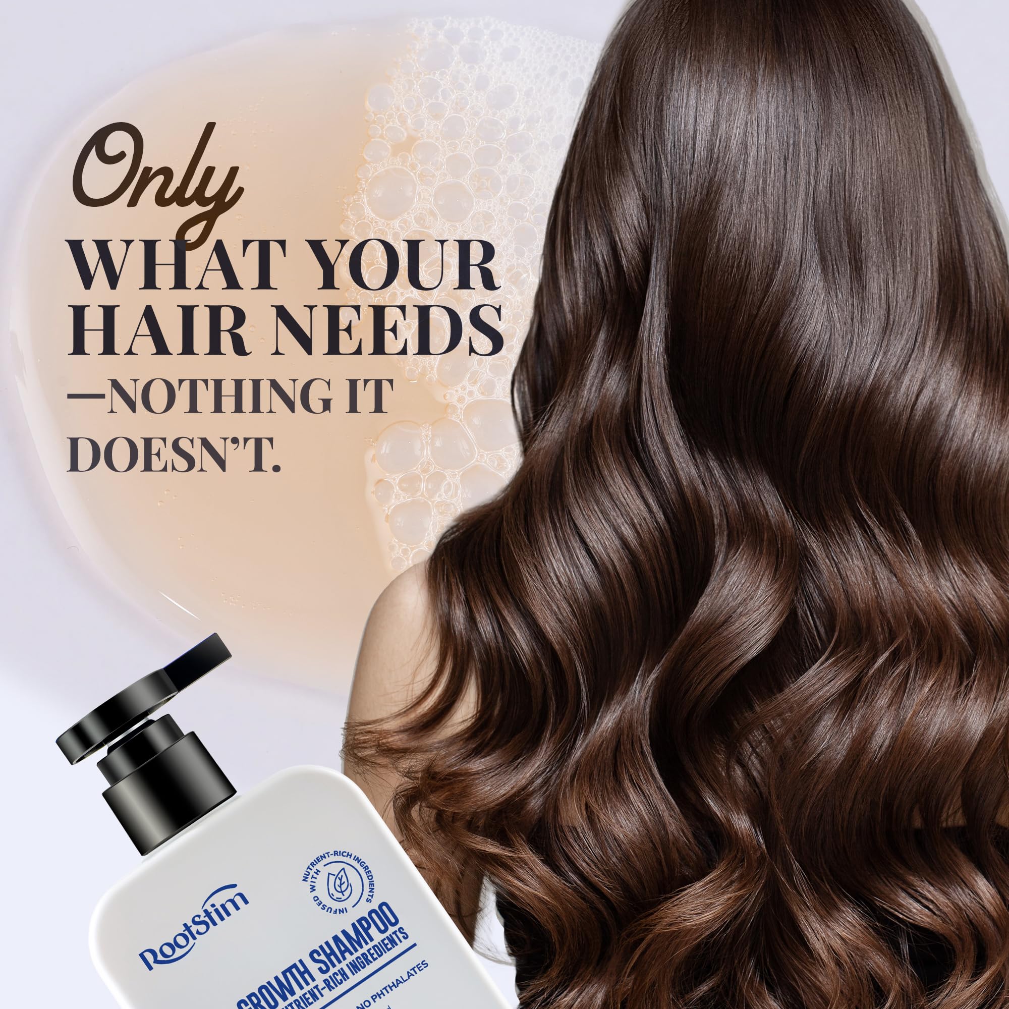RootStim shampoo beside conditioner for a complete hair care routine