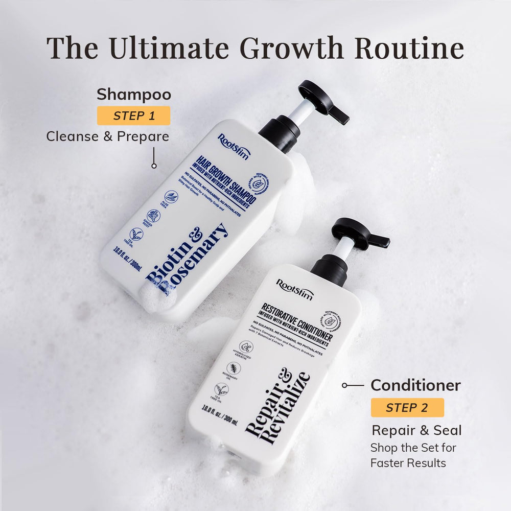 Eco friendly packaging from RootStim signifies sustainable hair care