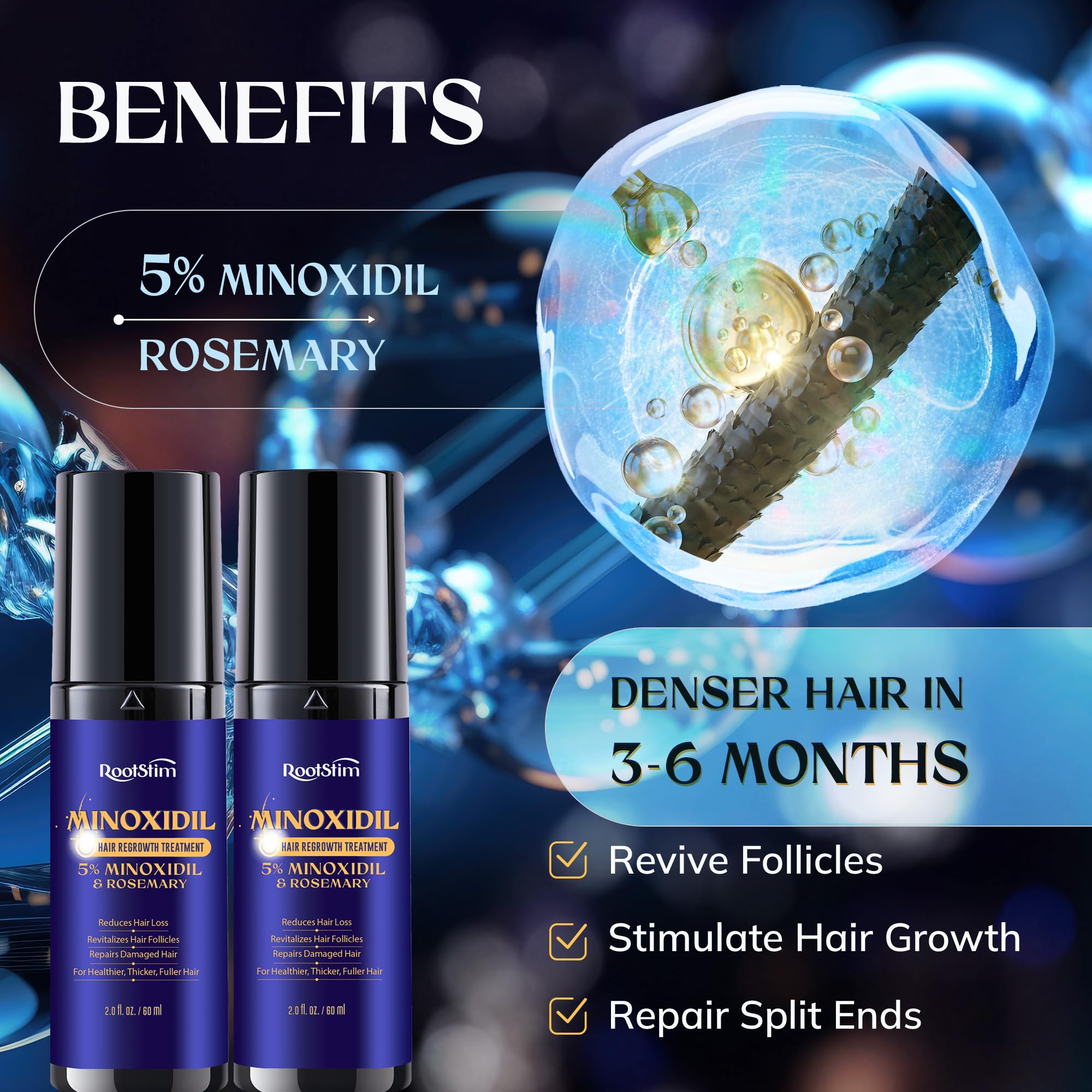 RootStim rosemary-infused formula with rosemary notes for revitalizing hair health