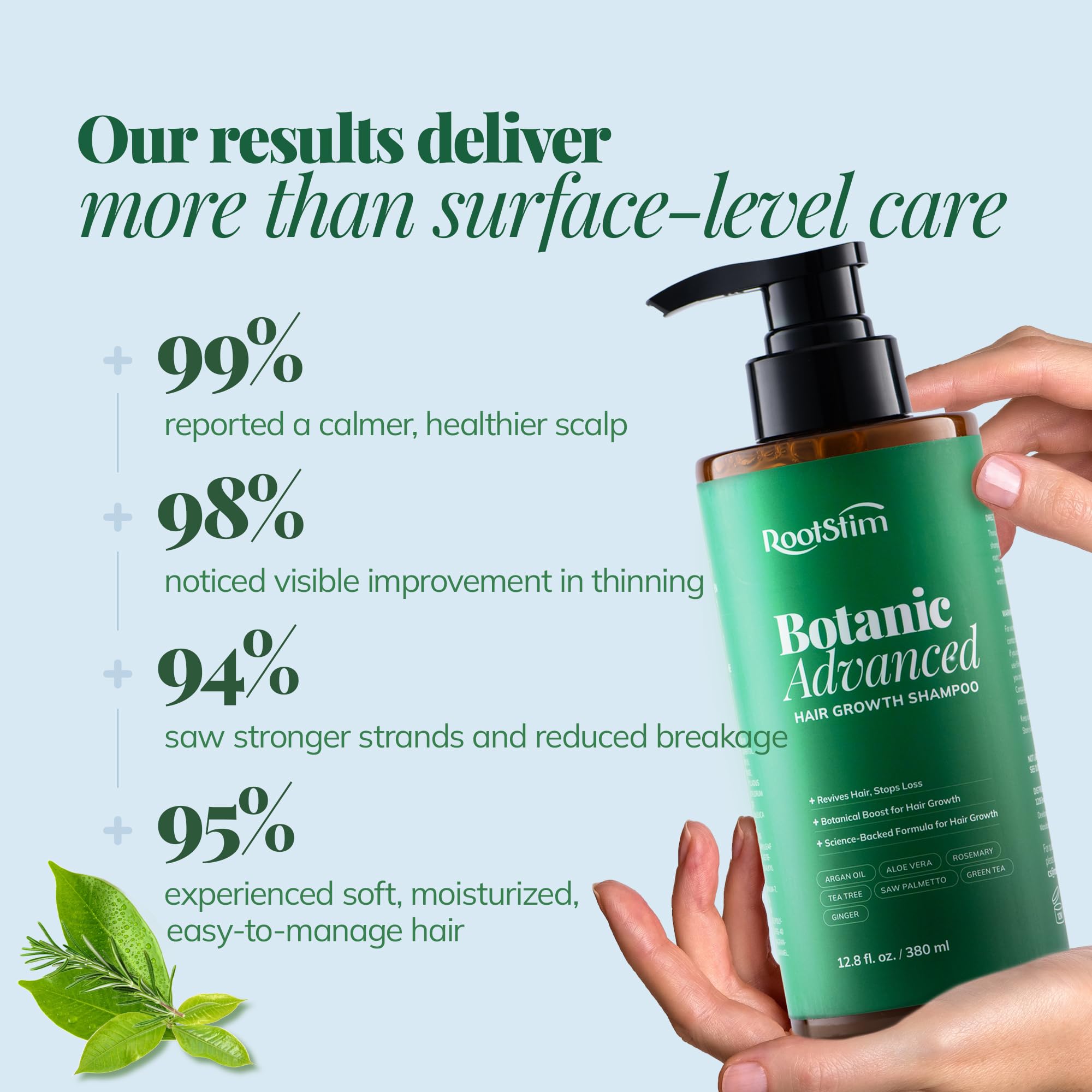 RootStim travel-size shampoo pack ideal for trips