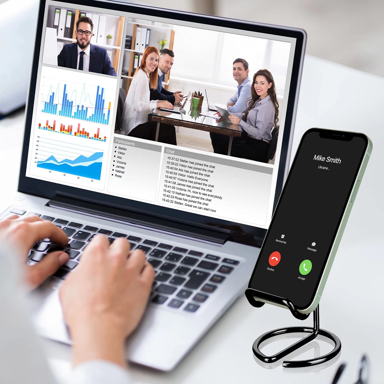 ROPOSY hands free stand enables comfortable video viewing