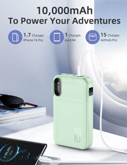 RORRY 10000mAh capacity fits in your palm for reliable daily power.