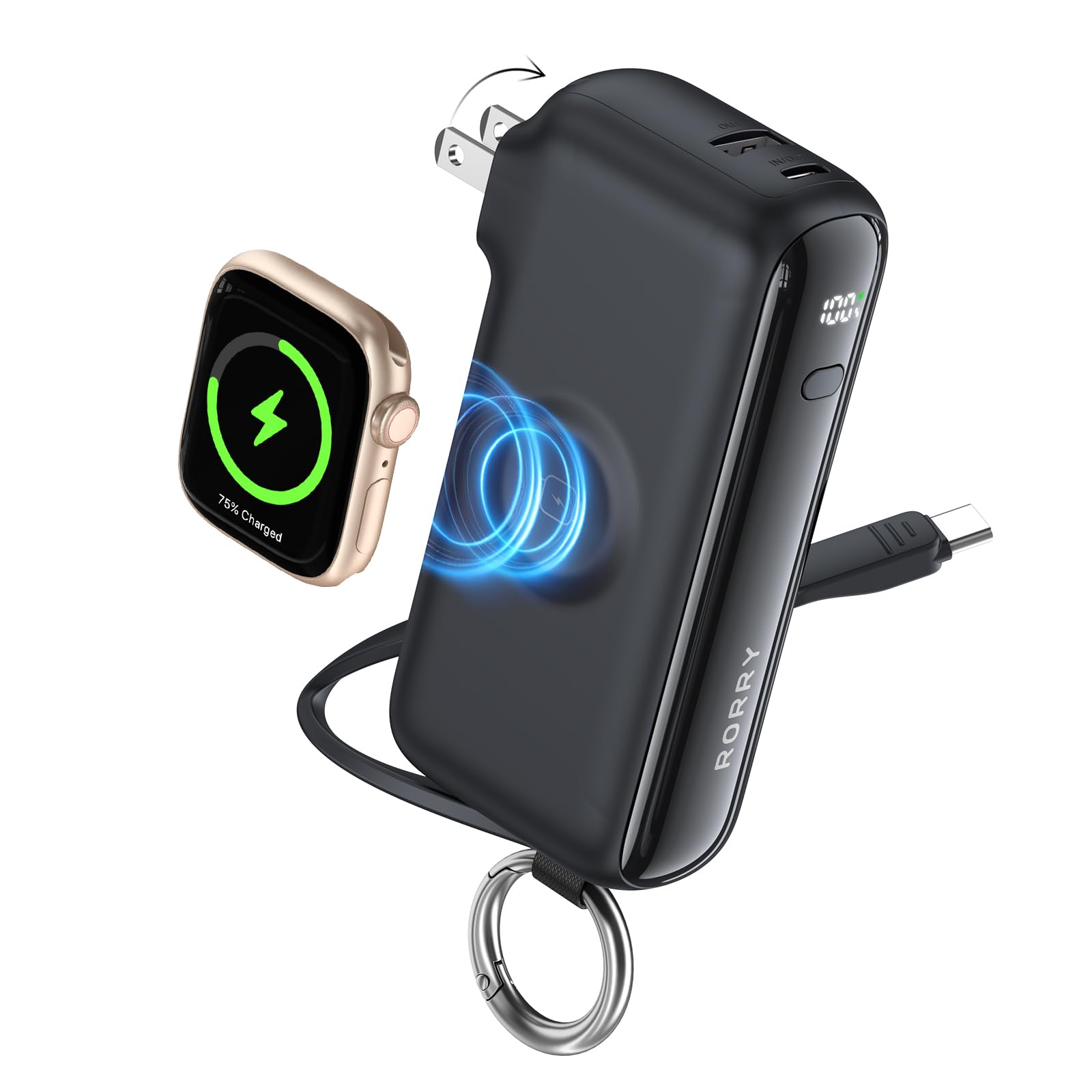 RORRY Flow 10000mAh battery pack ready for on-the-go charging