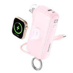 RORRY Flow 10000mAh front view showing compact, all-day portable charging.