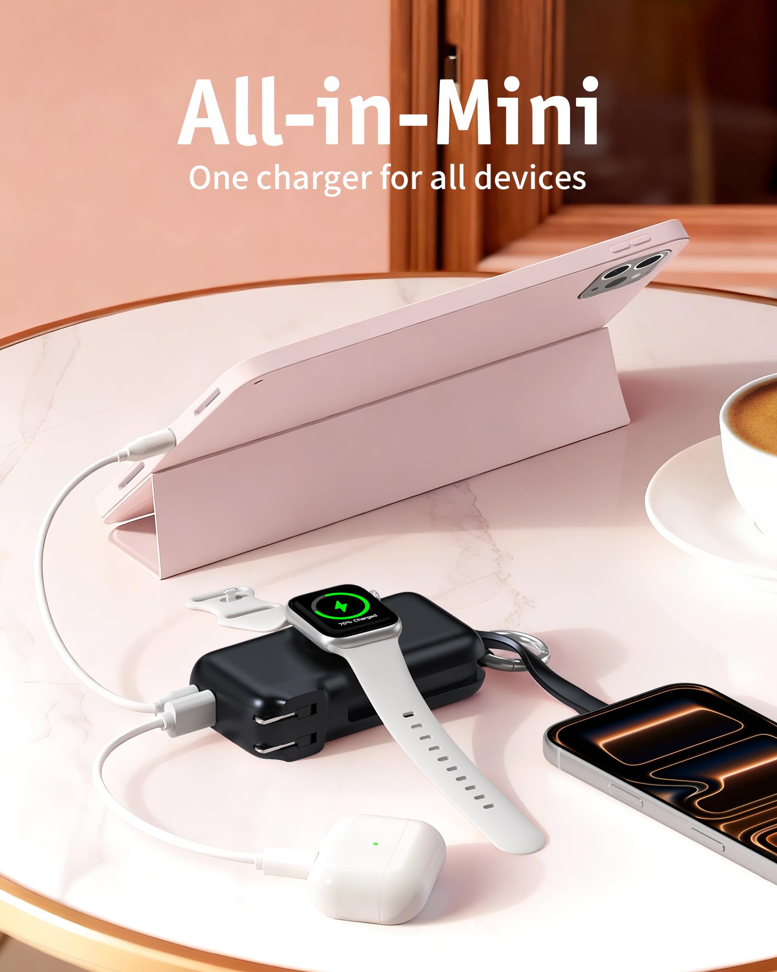 RORRY Flow built-in USB-C cable for quick on-the-go top-ups