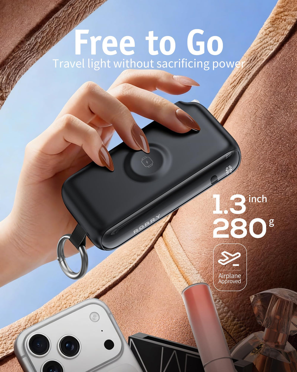 RORRY Flow foldable wall plug for travel-friendly charging