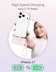 RORRY PalmGo 22.5W fast charging delivers rapid iPhone recharges.