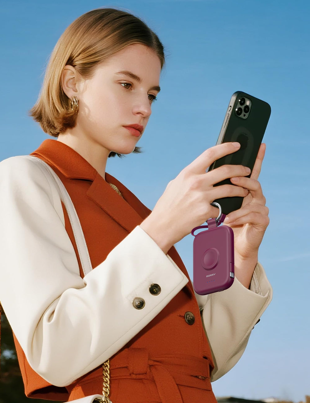 RORRY compact traveler power bank in pocket or bag