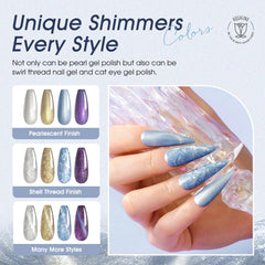 ROSALIND ice-base cat eye polish delivers bright, cool-toned finishes.