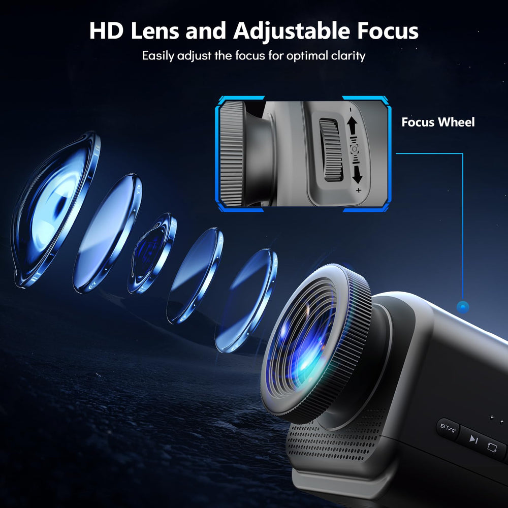 Rossetta 3D Projector paired with Bluetooth speaker for music