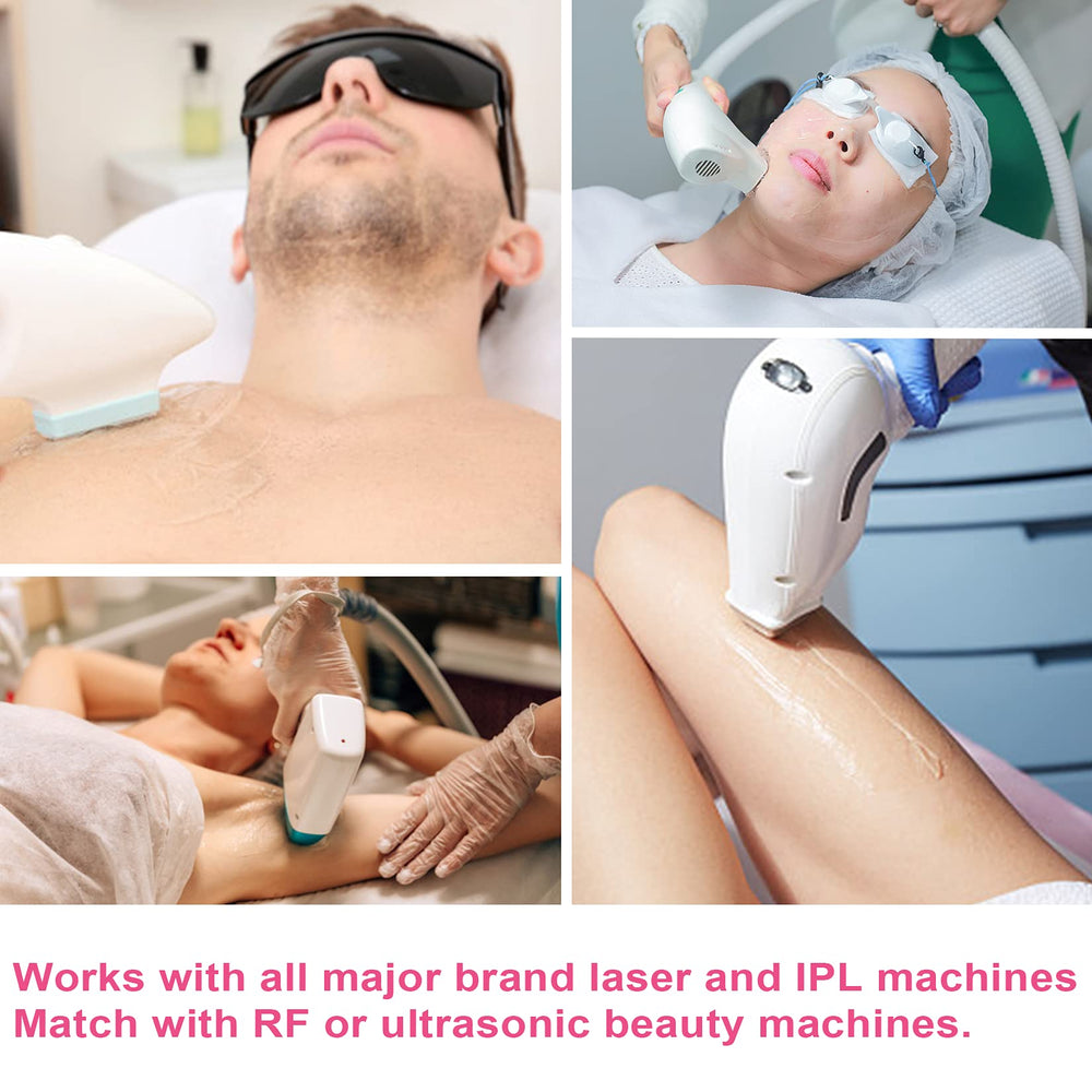 RoseVee cooling gel applied to skin before device treatment for comfort