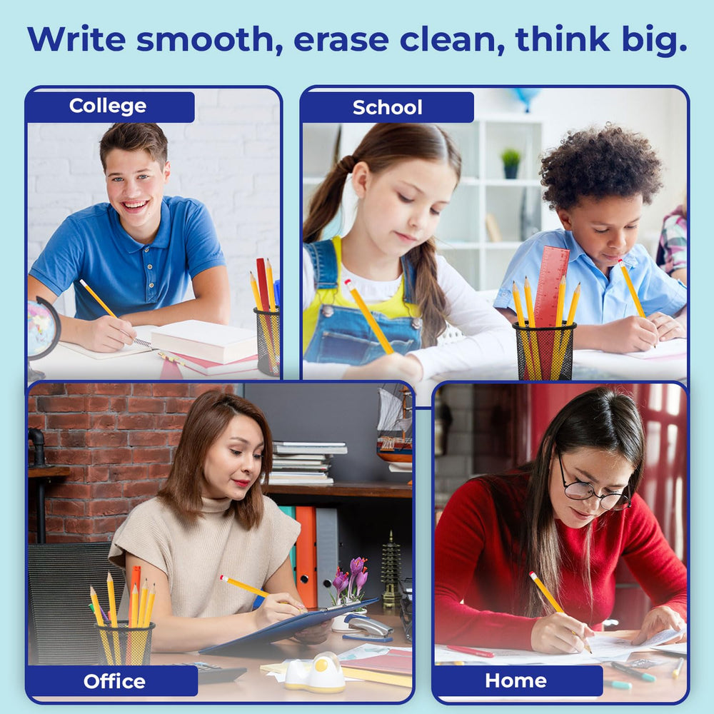 Rosmonde erasers-on-top pencils for clean corrections without tearing pages