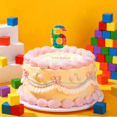 Rossesay 6 candle among cupcakes, compact size enhances any cake
