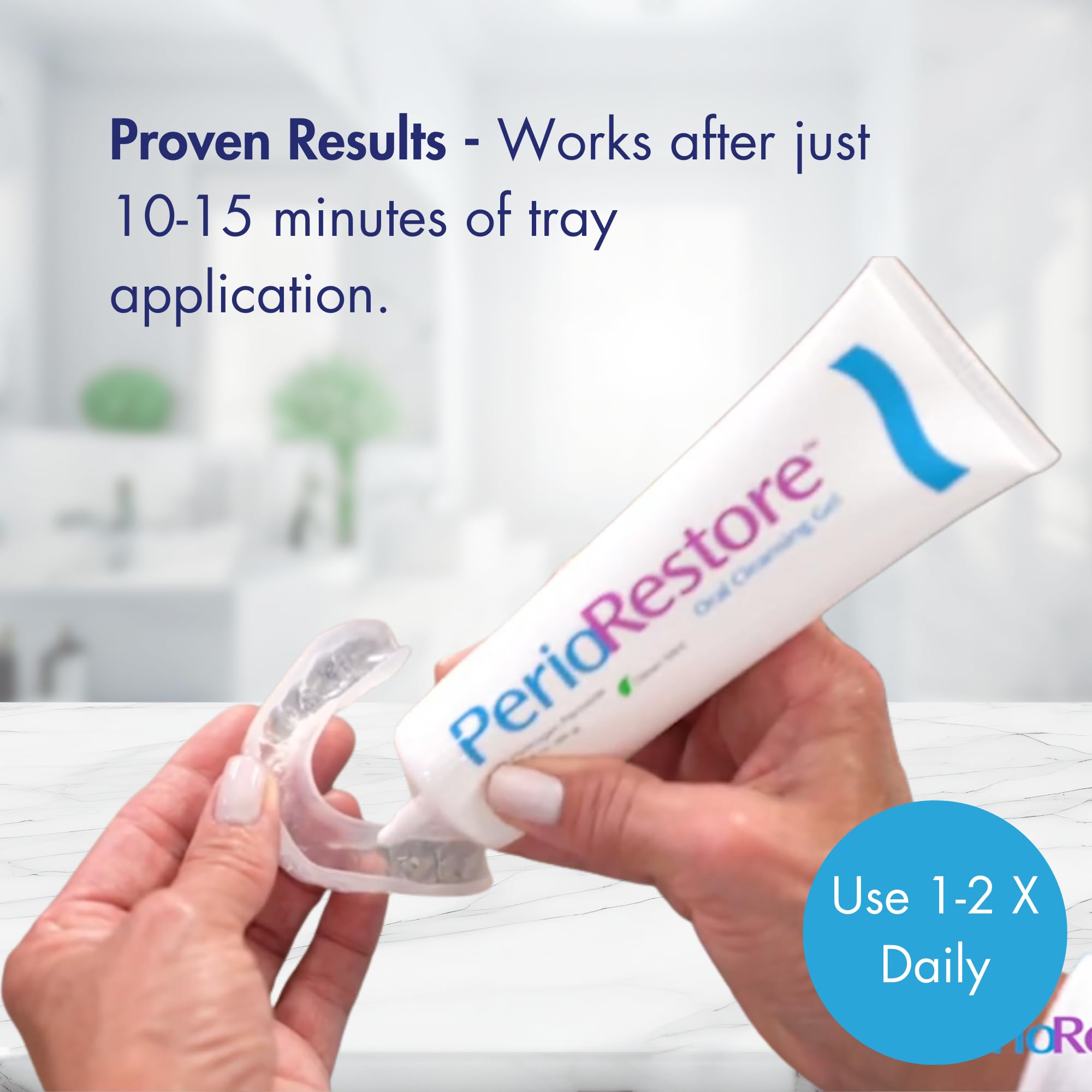 Gum health support with mint Perio Restore Gel for everyday use.