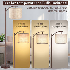 ROTTOGOON industrial tall lamp in oil-rubbed bronze finish enhances modern bedrooms.