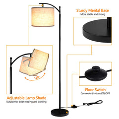 ROTTOGOON floor lamp pedal switch enables hands-free on/off control.