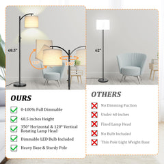 ROTTOGOON linen shade lamp ideal for cozy reading corners and relaxing ambience.