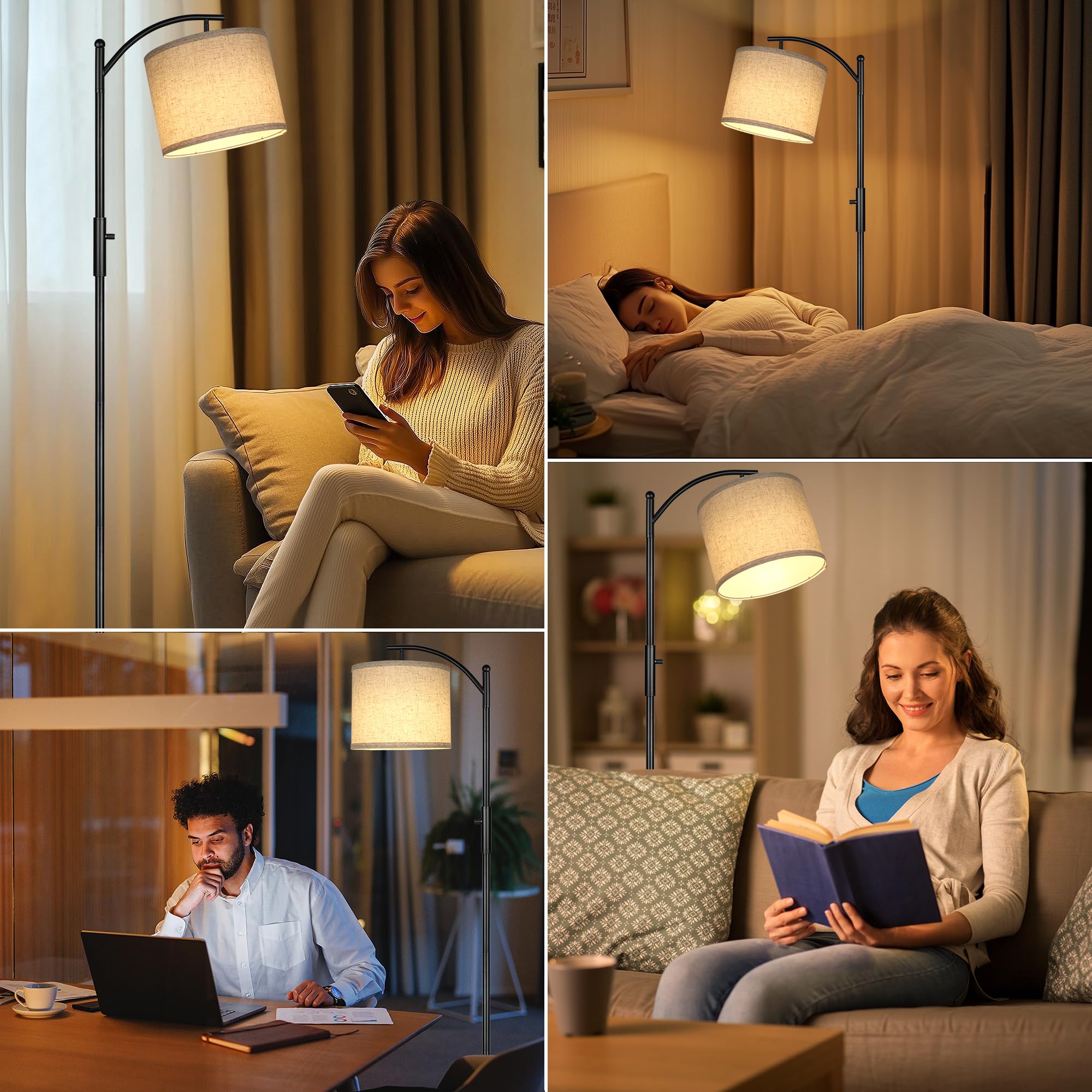 ROTTOGOON tall lamp ideal for living, bedroom, office or dining room.