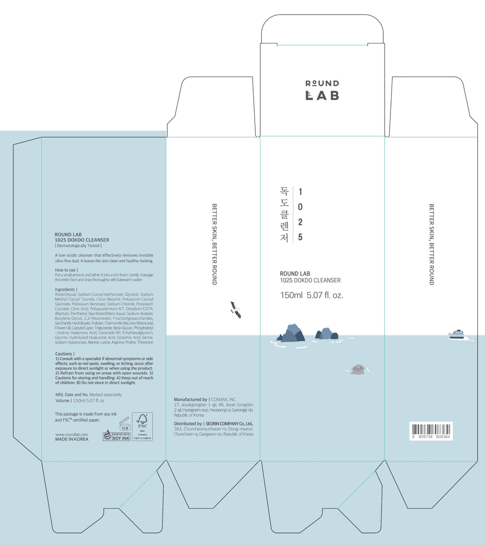 ROUND LAB 1025 Dokdo Cleanser mineral-rich hydration, refreshing cleanse with balanced moisture