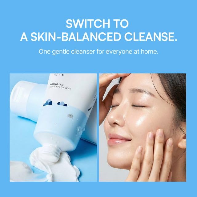 ROUND LAB 1025 Dokdo Cleanser contains panthenol and allantoin to soothe and comfort skin