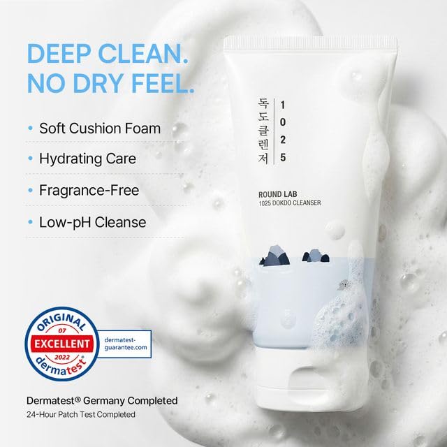 ROUND LAB 1025 Dokdo Cleanser reinforces the skin barrier with ceramide NP