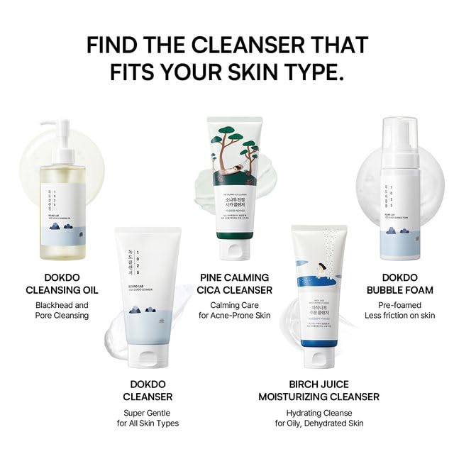 ROUND LAB 1025 Dokdo Cleanser helps maintain skin pH balance during cleansing