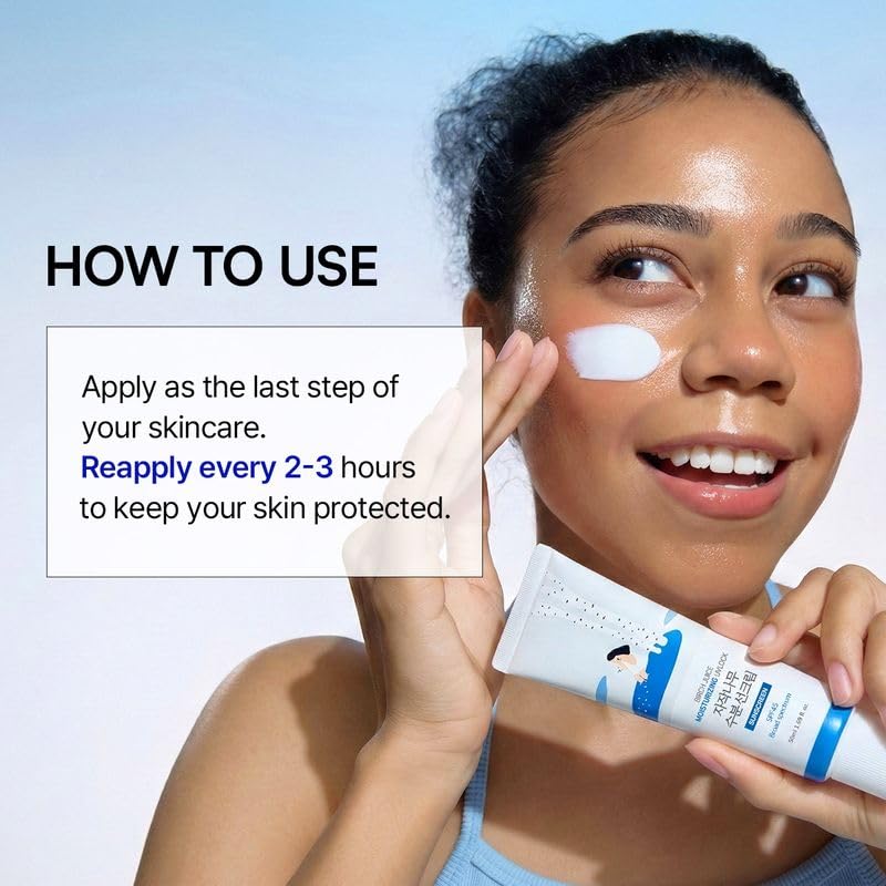 ROUND LAB Birch Juice UV Lock SPF 45 fragrance-free formula for sensitive skin.