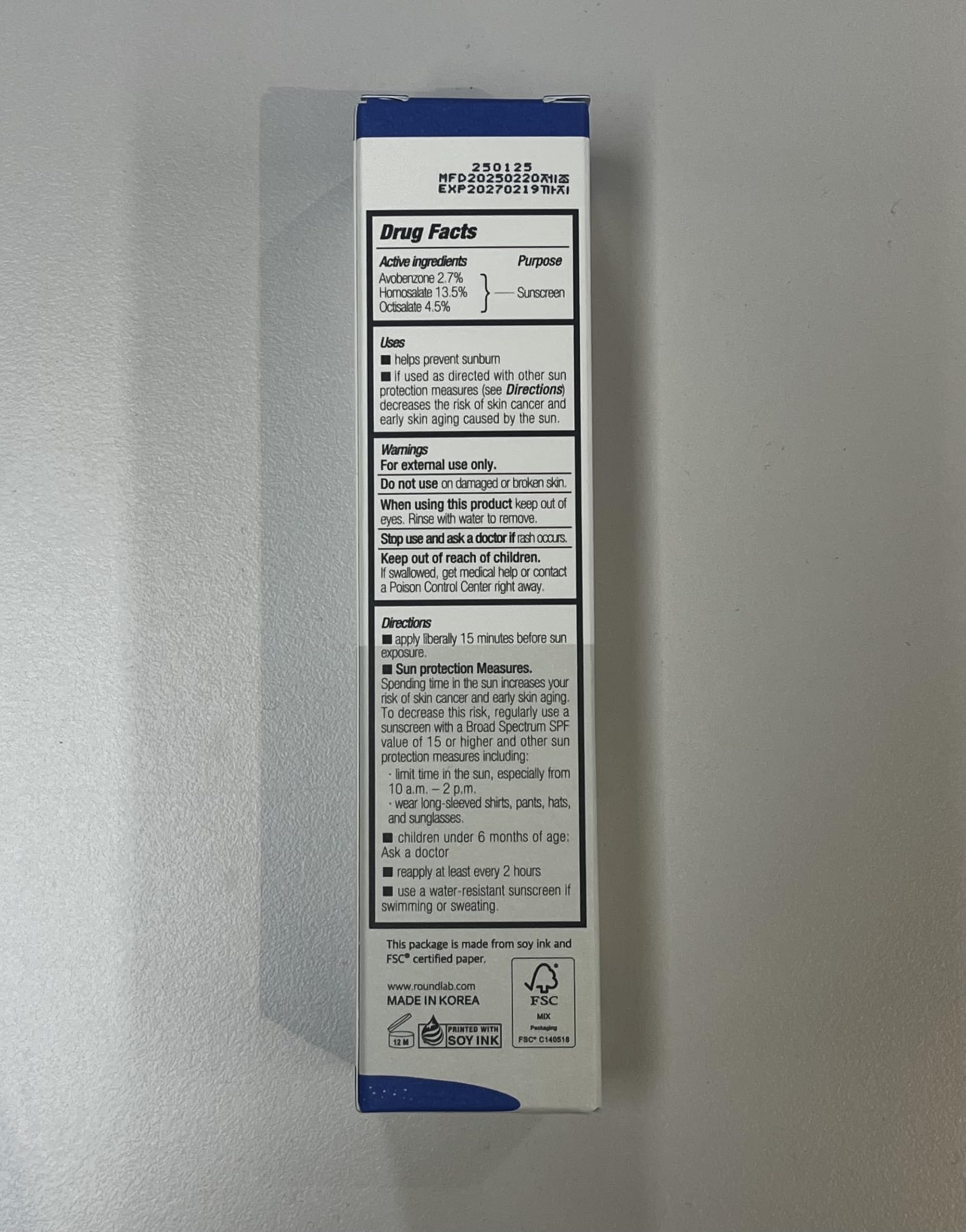 ROUND LAB Birch Juice UV Lock SPF 45 makes makeup application seamless.