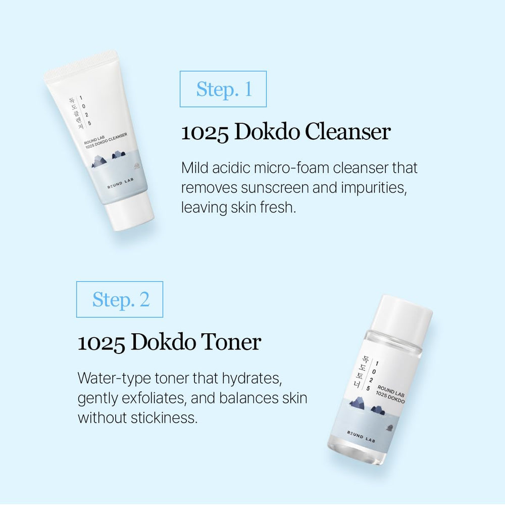 ROUND LAB Dokdo cream tub delivering rich moisture for dry, sensitive skin.