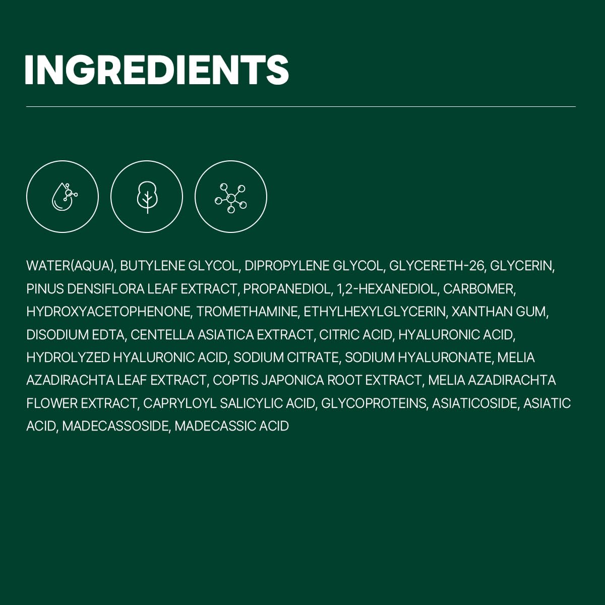 ROUND LAB Pine Calming Cica Ampoule highlights BHA LHA exfoliation benefits.