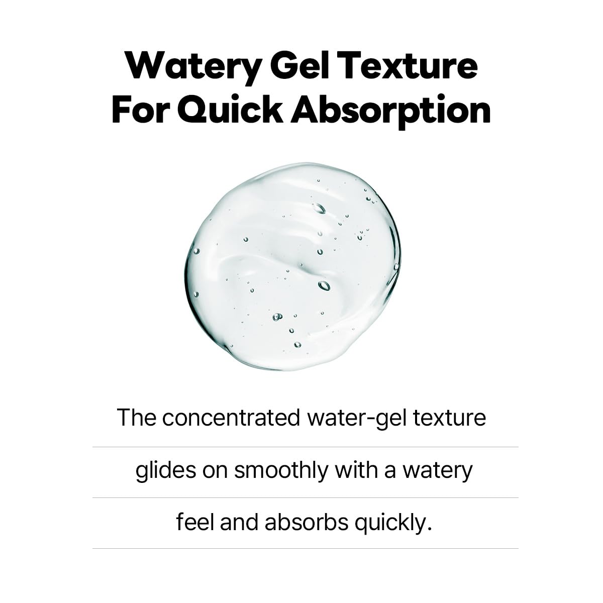 ROUND LAB Pine Calming Cica Ampoule shows three types of hyaluronic acid for hydration.