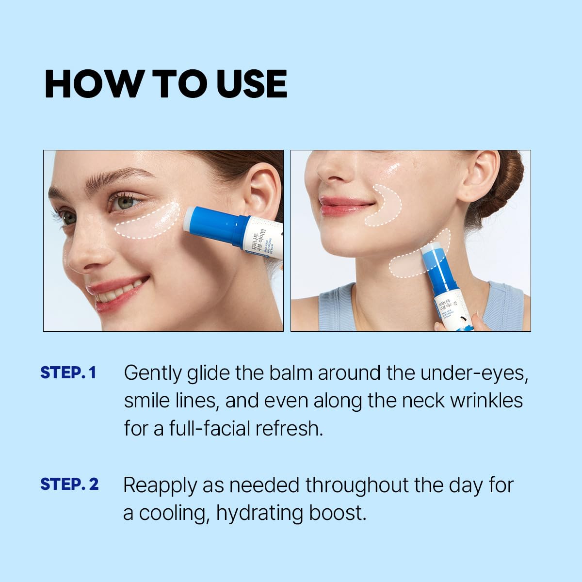 ROUND LAB Birch Juice Eye Stick cooling sensation provides spa-like refreshment.