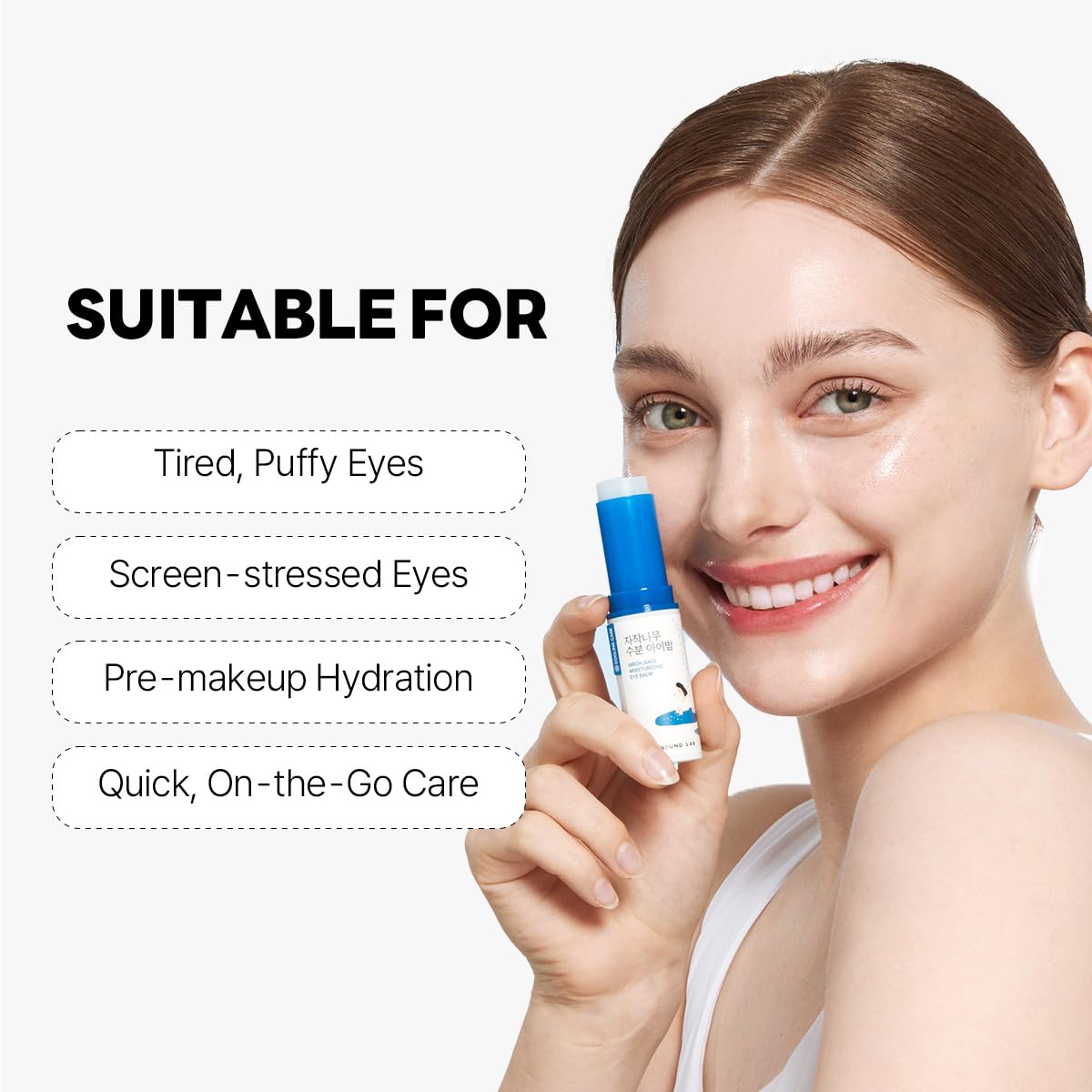ROUND LAB Birch Juice Eye Stick birch sap formula for lightweight hydration.