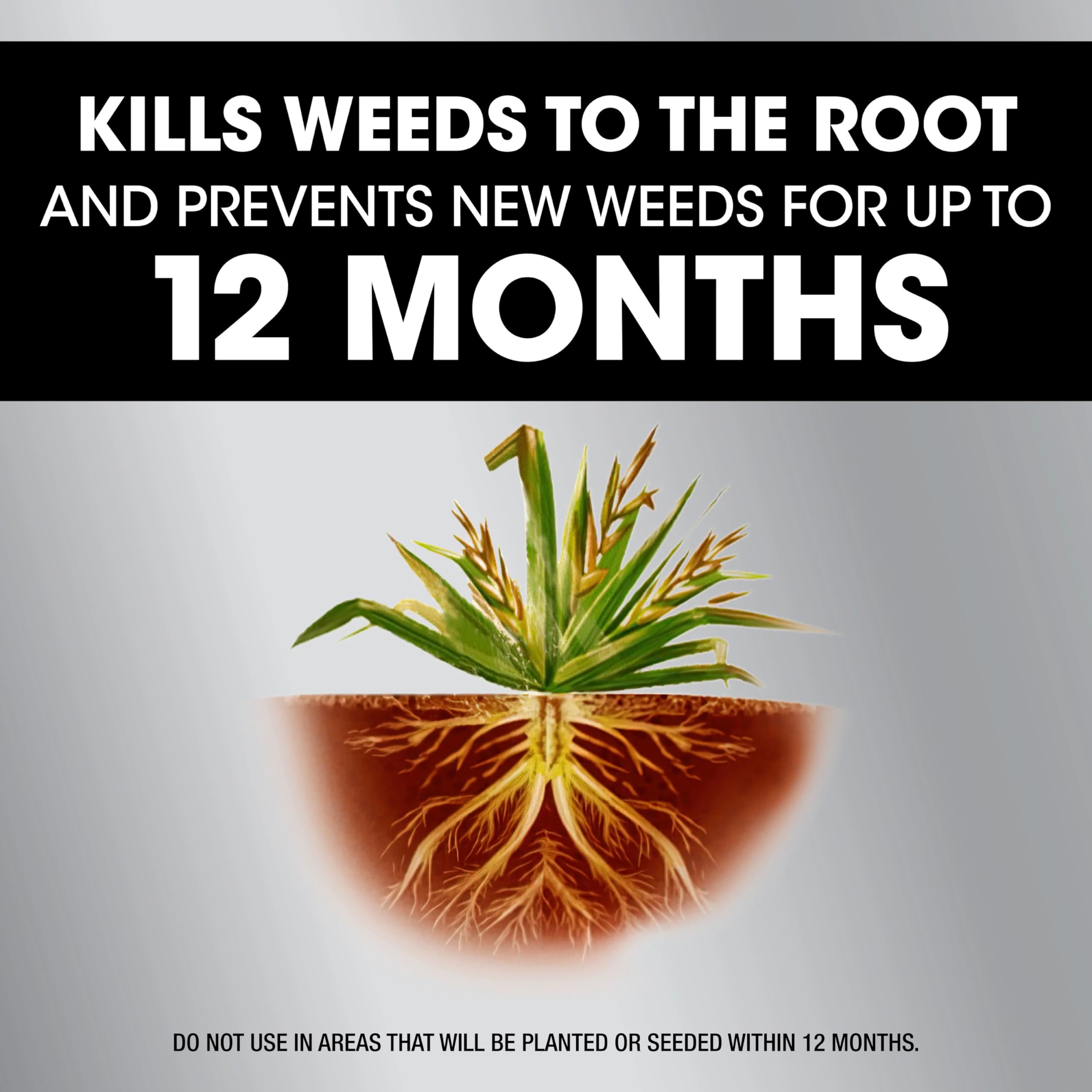 Roundup coverage up to 400 sq ft when applying across non-lawn areas.