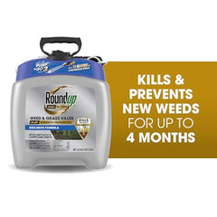 Roundup Dual Action 4 Month Preventer creates a protective soil barrier.