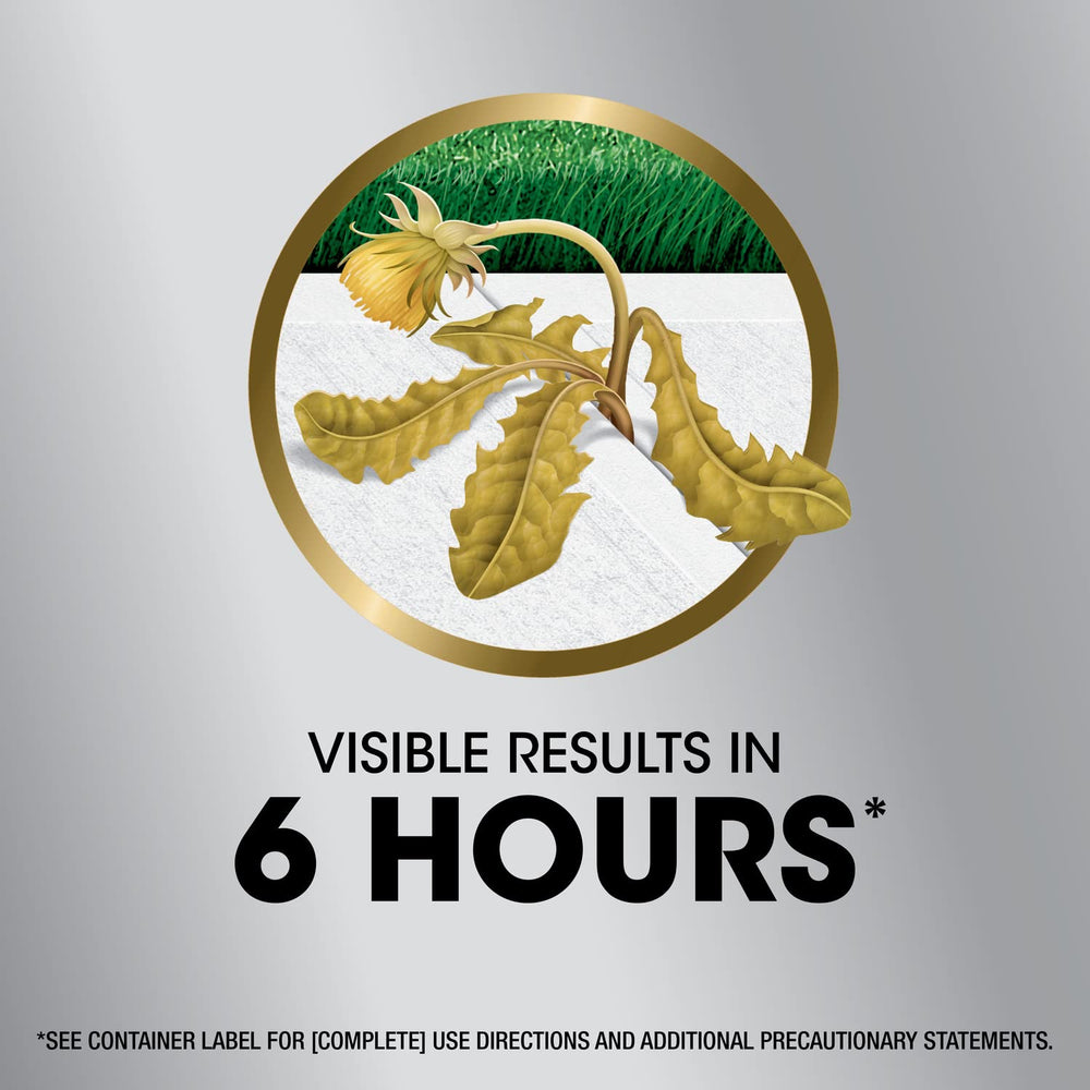 Roundup Dual Action Weed Killer creates a soil barrier for future growth.