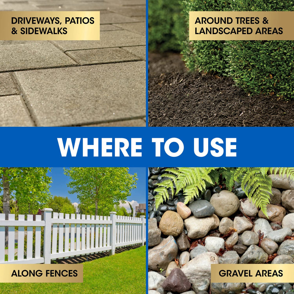 Roundup Dual Action Weed Killer near ornamental beds and plants to avoid damage.