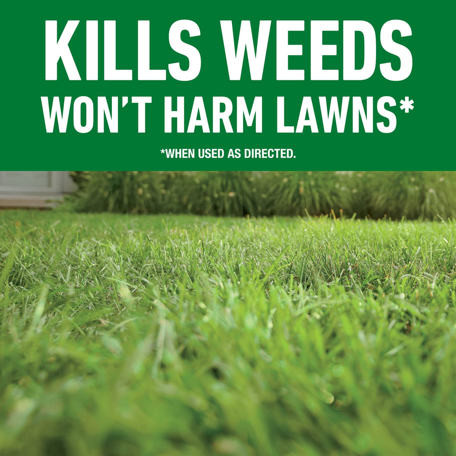 Roundup for Lawns₁ rainproof performance within 3 hours of use outdoors.