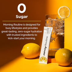 Routine Morning Hydration acv-powder with lemon flavor dissolves easily in water