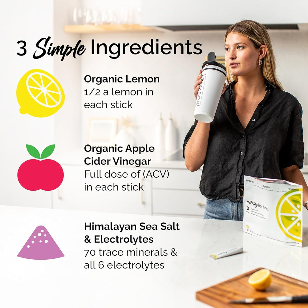 Routine Morning Hydration travel-packets ready for on-the-go hydration anywhere