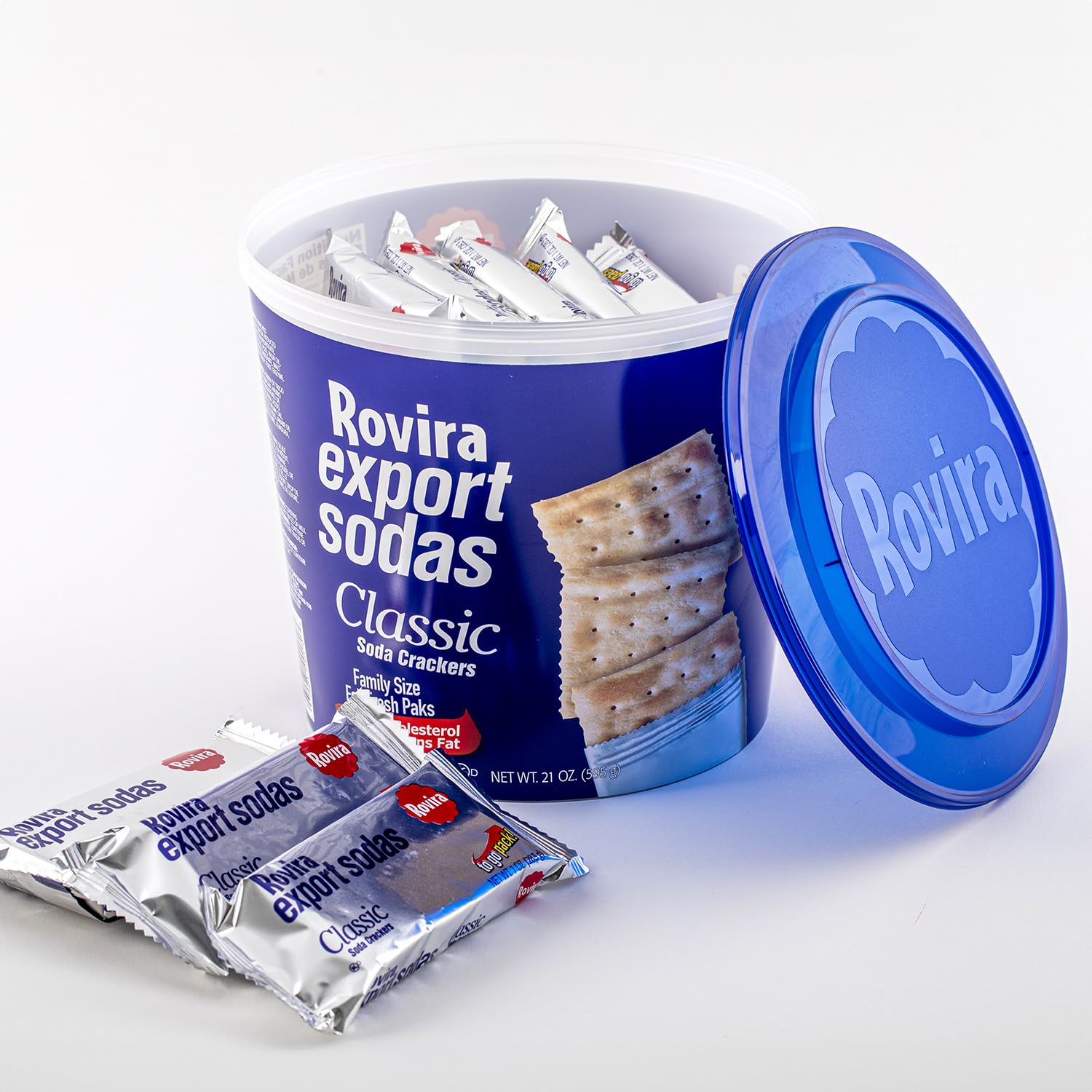 Rovira Export Soda Crackers serving-plate setup for dips and cheese