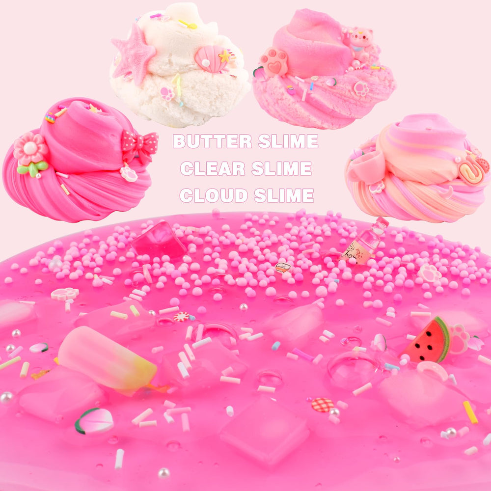 Rowecve 6-pack cloud slime: light, fluffy texture for easy stretching.