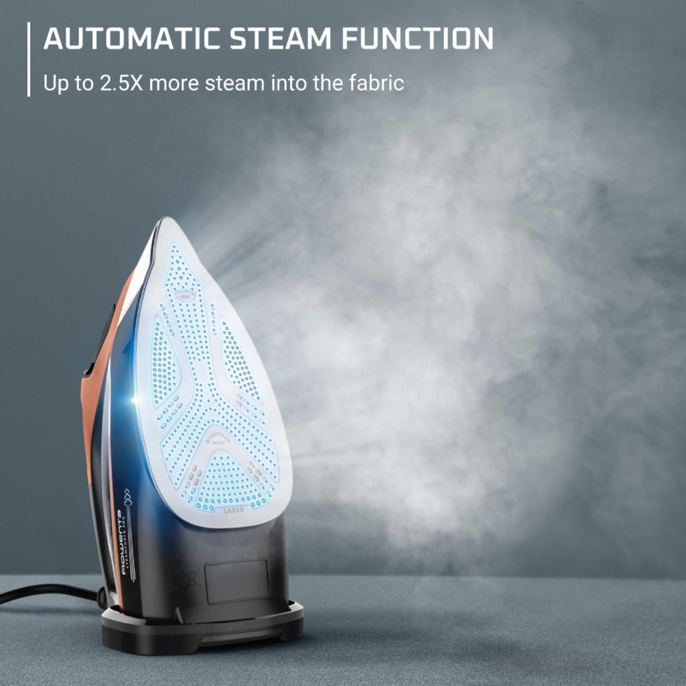 Rowenta Steam Force Pro steam boost trigger for targeted wrinkle removal.