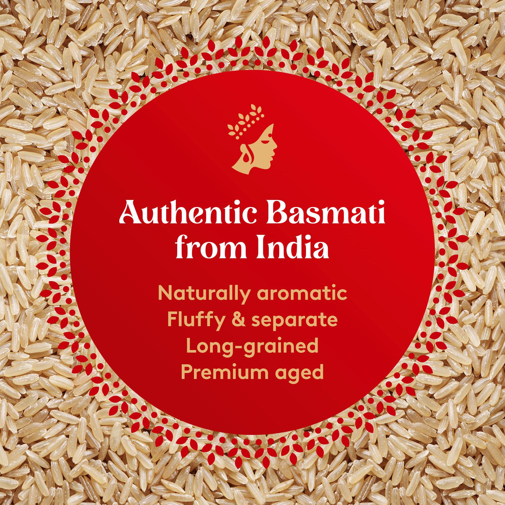 Royal brown basmati rice measuring cup illustrates versatile cooking options for meals.