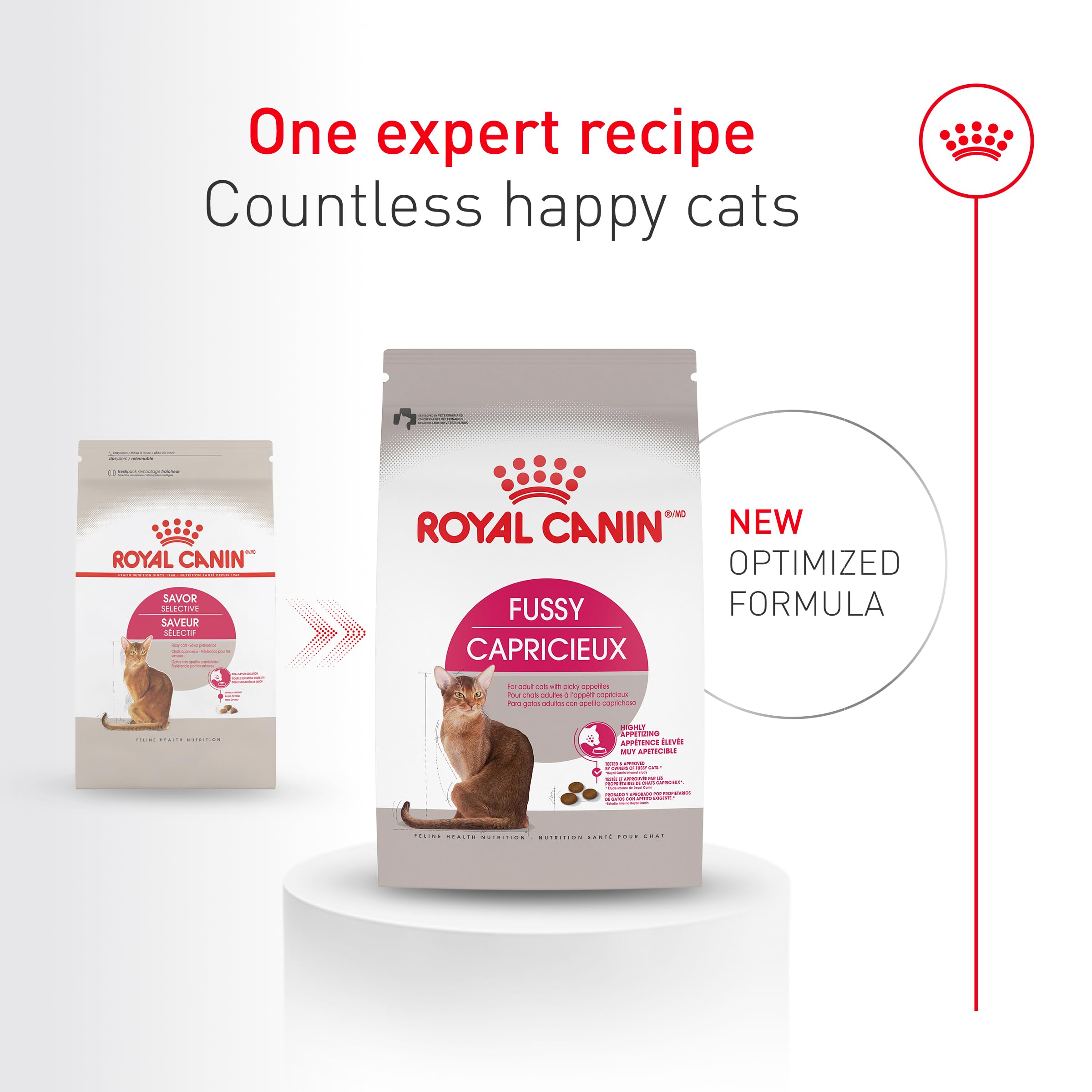 ROYAL CANIN Fussy adult-cat kibble designed for selective appetites.