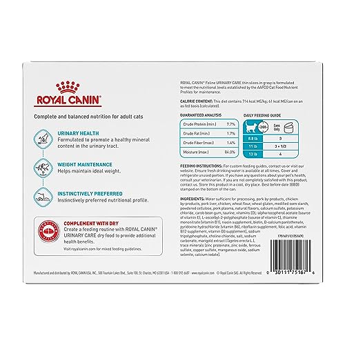 ROYAL CANIN Urinary Care Wet Cat Food served in a bowl supports hydration.
