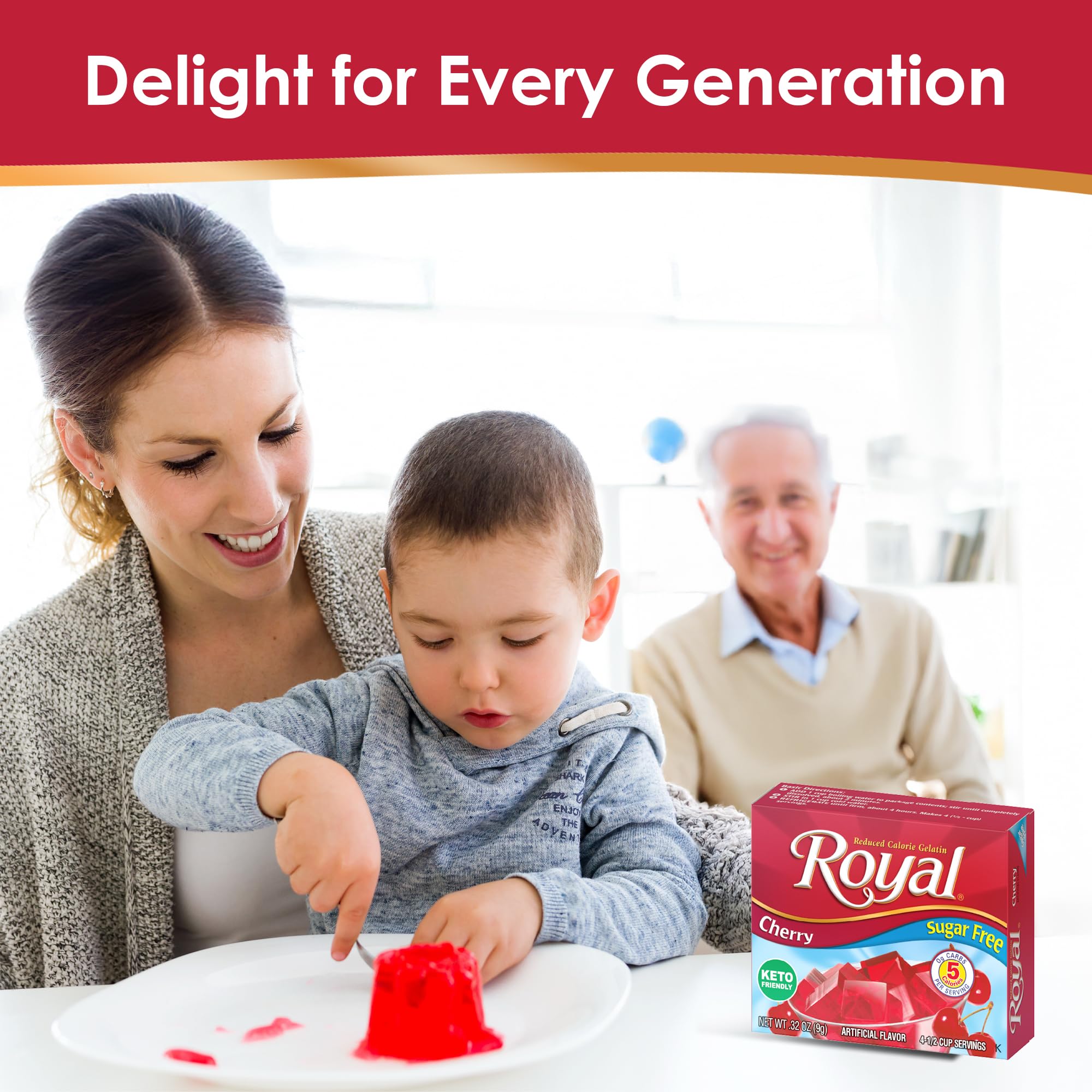 Royal Gelatin Sugar Free Variety Pack keto snack idea, suitable for carb-conscious plans