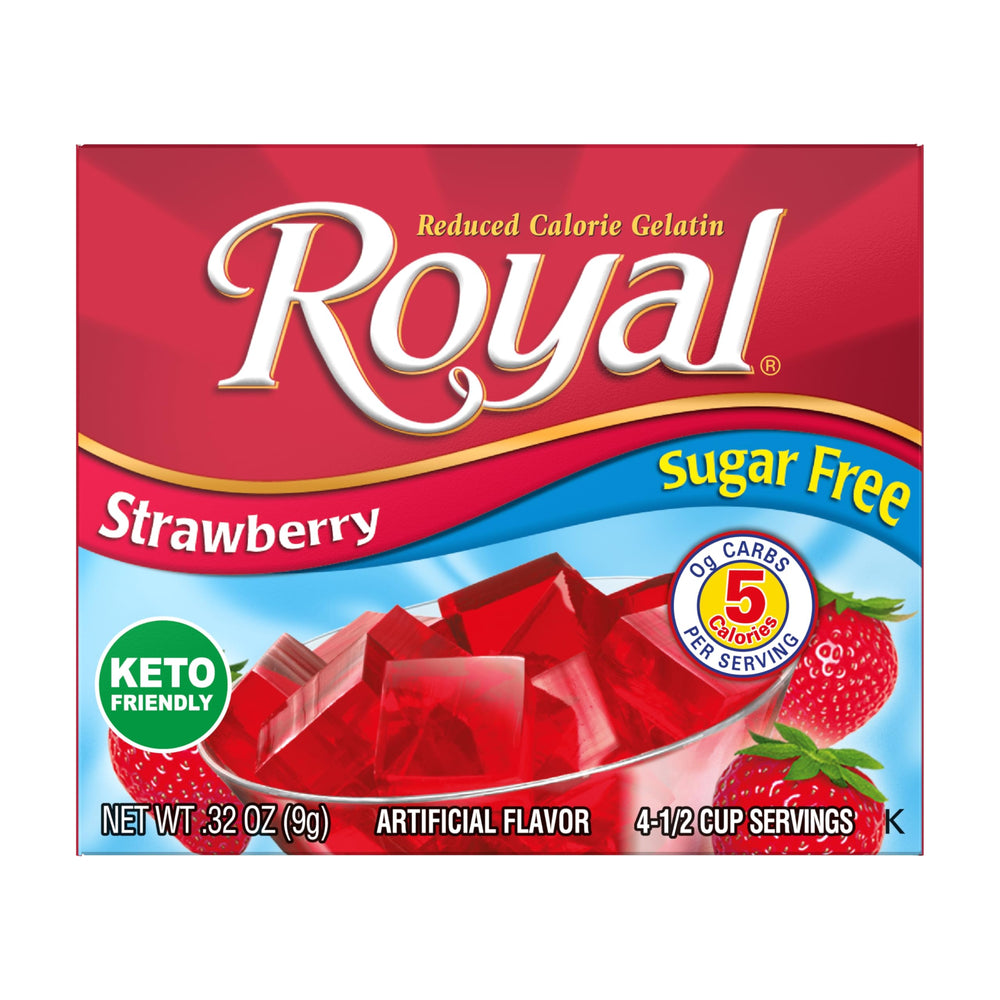 Royal Gelatin Variety Pack Box — 5 flavors in a convenient 10-pack.